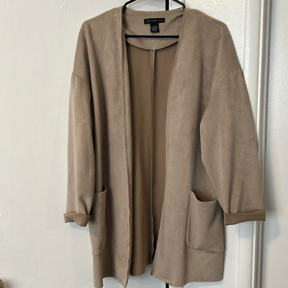 Joan Vass suede cardigan